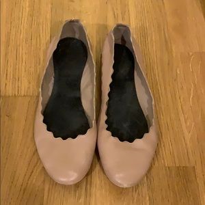 Chloe scalloped flats size 8